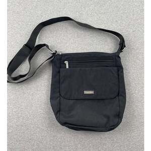 Baggallini Town Bagg Black Nylon Crossbody Shoulder Bag Travel Lightweight Zip